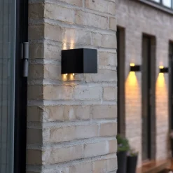 Cube up and down solar lampe - 2 stk