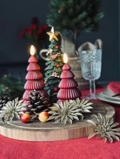 Deco blomster med glimmer - 4 stk