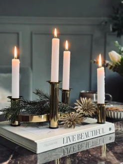 Deco blomster med glimmer - 4 stk