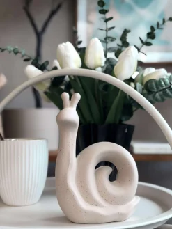 Deco snegl - Hvid eller beige