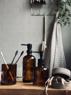 Dispenser med pumpe - Brun glas