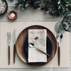 Dækkeserviet - Vendbar Beige / Taupe