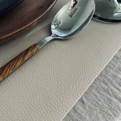 Dækkeserviet - Vendbar Beige / Taupe