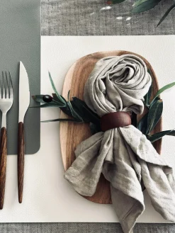 Dækkeserviet – Vendbar Grå / kit