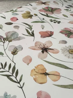 Dækkeserviet Flora - Hvid