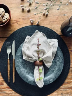 Dækkeserviet Grå / Sort – Vendbar