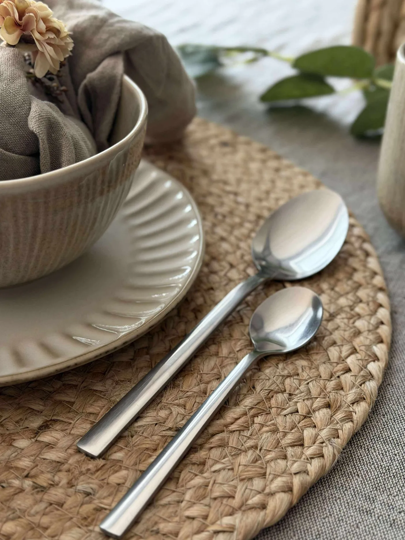 Dækkeserviet i Jute - Natur