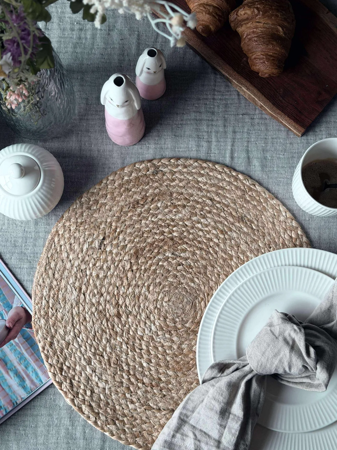 Dækkeserviet i Jute - Natur