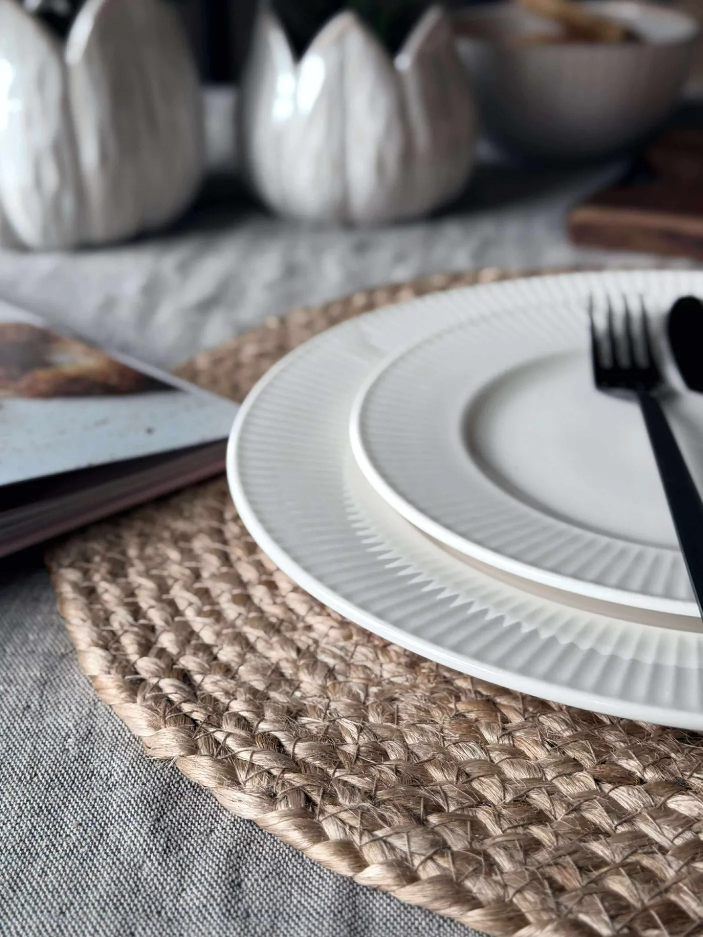 Dækkeserviet i Jute - Natur