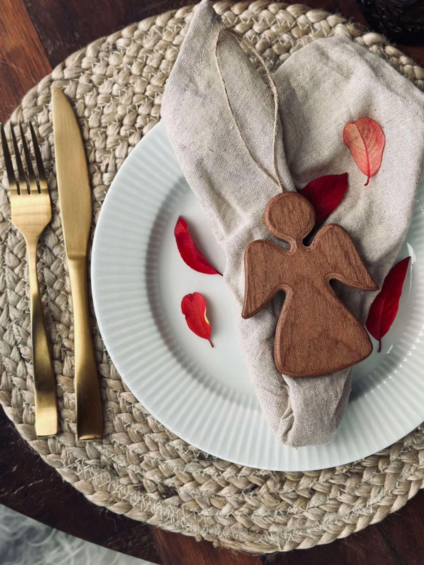 Dækkeserviet i Jute - Natur