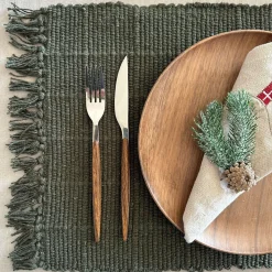 Dækkeserviet Oliven - Recycling Cotton