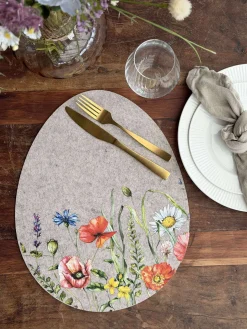 Dækkeserviet påske - Beige oval