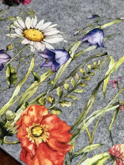 Dækkeserviet påske - Grå firkantet