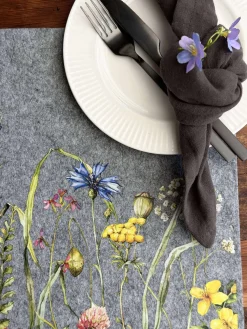 Dækkeserviet påske - Grå firkantet