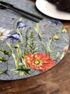 Dækkeserviet påske - Grå oval