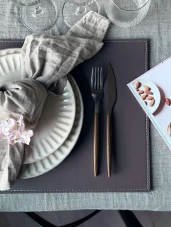 Dækkeserviet Varm grå