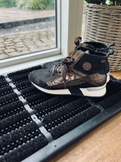 Dørmåtte - GUMMI MED BØRSTE I SORT - 45x75cm