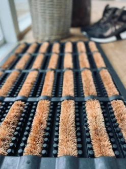 Dørmåtte - GUMMI MED BØRSTE I NATUR - 40x60cm