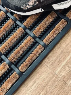 Dørmåtte - GUMMI MED BØRSTE I NATUR - 40x60cm