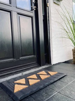 Dørmåtte - Gummi og kokos ZIG ZAG 45x75