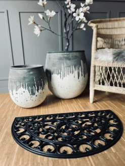 Dørmåtte - Halvmåne ornament