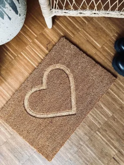 Dørmåtte - Kokos hjerte 40x60