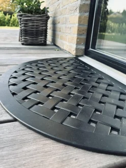 Dørmåtte - Sort halvmåne