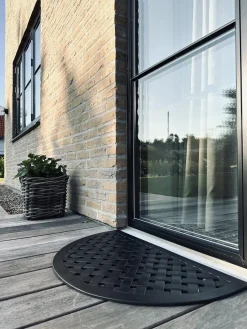 Dørmåtte - Sort halvmåne