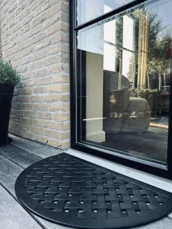 Dørmåtte - Sort halvmåne