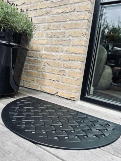 Dørmåtte - Sort halvmåne