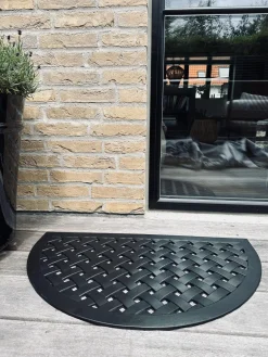 Dørmåtte - Sort halvmåne