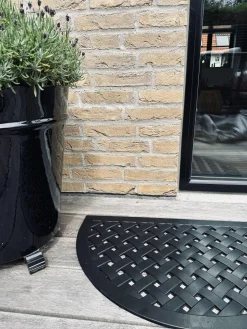 Dørmåtte - Sort halvmåne