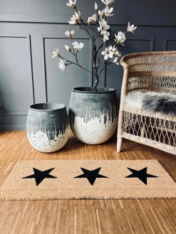 Dørmåtte stjerne kokos - 40x100