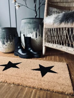Dørmåtte stjerne kokos - 40x100