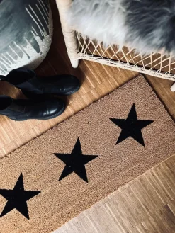 Dørmåtte stjerne kokos - 40x100