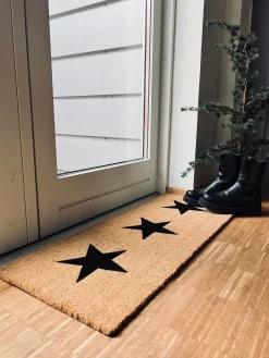 Dørmåtte stjerne kokos - 40x100