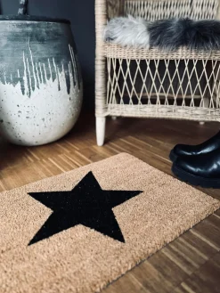 Dørmåtte stjerne kokos - 40X60cm