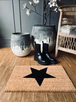 Dørmåtte stjerne kokos - 40X60cm