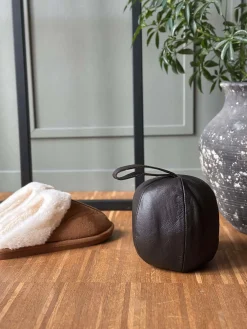 Dørstopper læder - Brun