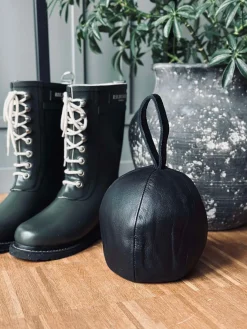 Dørstopper læder - Sort