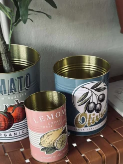 Dåser med italiensk print - Sæt med 3 stk