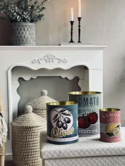 Dåser med italiensk print - Sæt med 3 stk