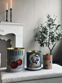 Dåser med italiensk print - Sæt med 3 stk