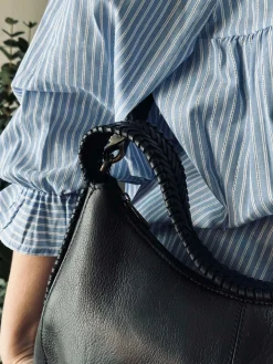 Eksklusiv skuldertaske - Flettet skulderrem