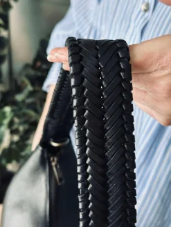 Eksklusiv skuldertaske - Flettet skulderrem