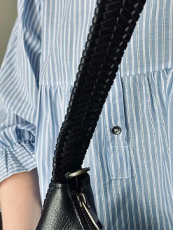 Eksklusiv skuldertaske - Flettet skulderrem