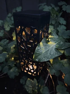 Fakkel med solceller – Black square