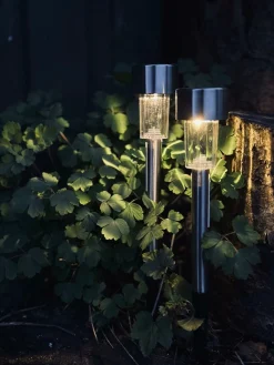 Fakkel med solceller – Mini steel