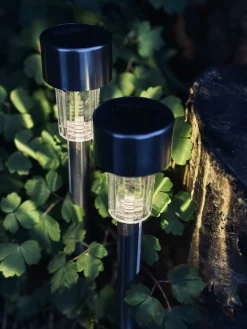 Fakkel med solceller – Mini steel