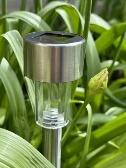 Fakkel med solceller – Mini steel